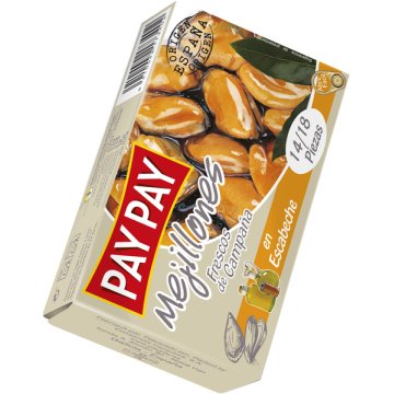 Mejillones Pay Pay En Escabeche Rias Gallegas 0º 14/18 Lata 120 Gr