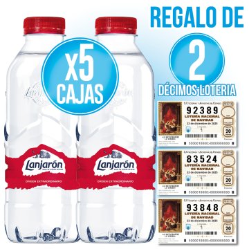 5 LANJARON 33 PET + REGALO 2 DECIMOS LOTERIA NAVIDAD