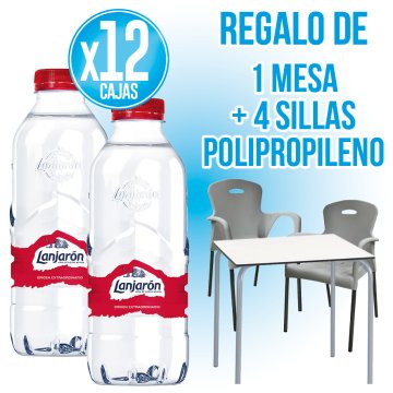 PER 12 LANJARON ALHAMBRA 33CL, REGAL TERRASSA (TAULA + 4 CADIRES POLIPROPILÈ).