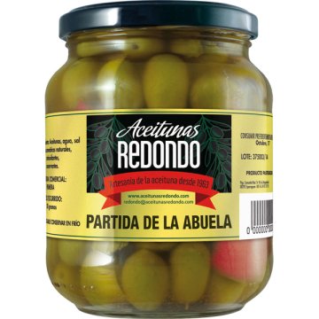 Aceitunas Redondo De La Abuela Partida Tarro 400 Gr