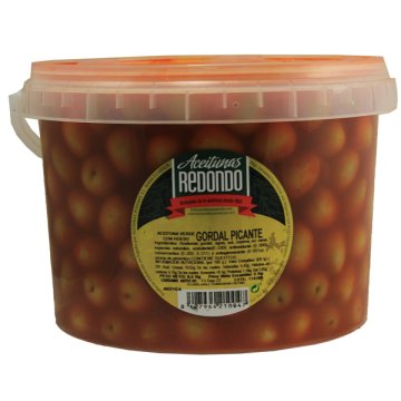 Aceitunas Redondo Gordal Picante Cubo 5 Kg