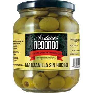 Aceitunas Redondo Manzanilla Sabor Anchoa Tarro 400 Gr