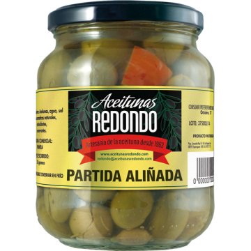 Olives Redondo Hojiblanca Partida Pot 400 Gr