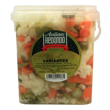 Variantes Redondo 4 Frutos En Vinagre Cubo 2.75 Kg