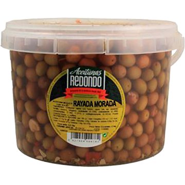 Aceitunas Redondo Morada Rayada Cubo 5 Kg