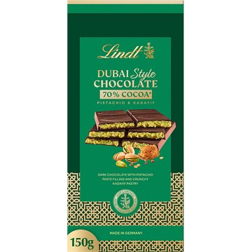 Xocolata Lindt Dubai Style Line 70% Cacau Rajola 150 Gr