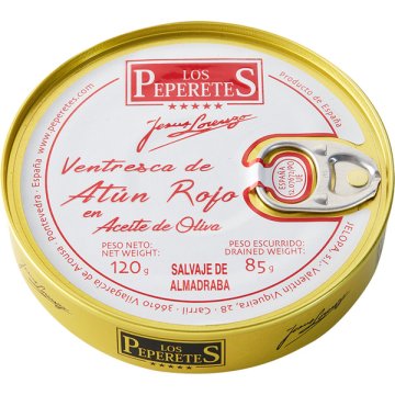 Ventresca De Tonyina Vermella Los Peperetes En Oli D'oliva Llauna Ro 120 Gr