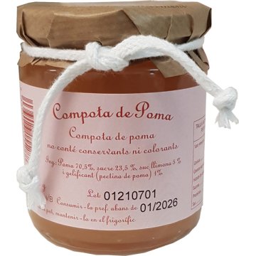 Compota De Poma El Rebost De Casa Pau Poma 250 Gr