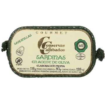 Sardinetes Cambados Oli D'oliva 16/22 Recarga 125 Gr