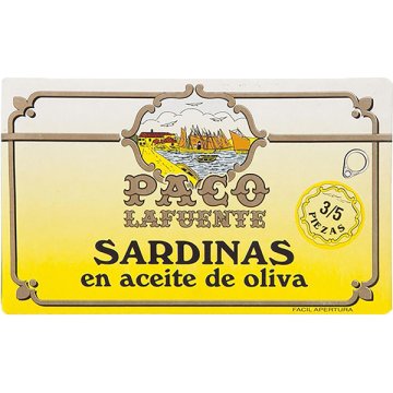 Sardinas Paco Lafuente Aceite Oliva 3/5 Rr 125 Gr