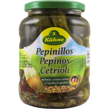 Pepinillos Kuhne Agridulces 670 Gr
