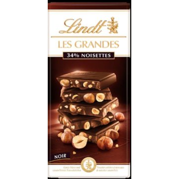 Chocolate Lindt Les Grandes Noisettes Noir 150 Gr