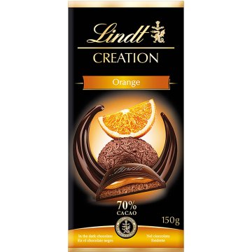 Xocolata Lindt Creation Orange 70% Cacao Rajola 150 Gr