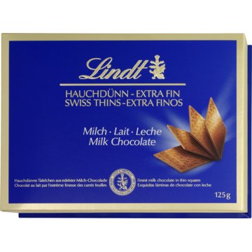 Xocolata Lindt Swis Thins Llet Regalar 125 Gr