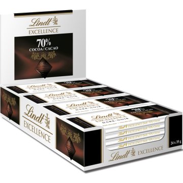 Chocolatinas Lindt Excellence 70% Cacao 35 Gr Pack-24
