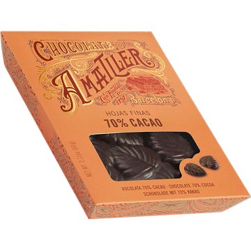 Chocolate Amatller Hojas 70% 60 Gr