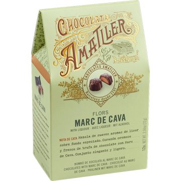 Flores De Chocolate Amatller Marc De Cava Caja 72 Gr