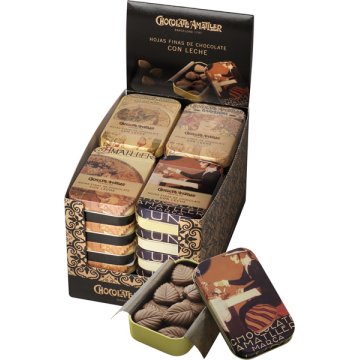 Hojas De Chocolate Amatller Leche Lata 30 Gr