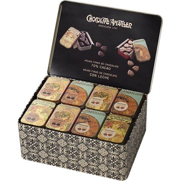 Hojas De Chocolate Amatller Surtido Lata 30 Gr