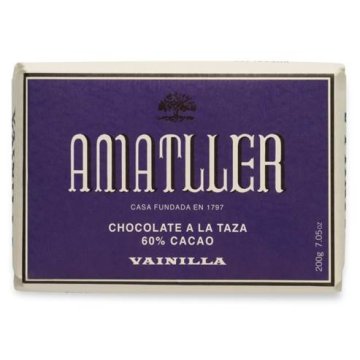 Chocolate Amatller Piedra Vainilla Y 60% Cacao 200 Gr