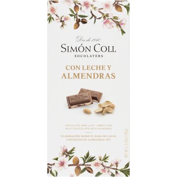 Chocolate Simón Coll Leche Almendras 100 Gr