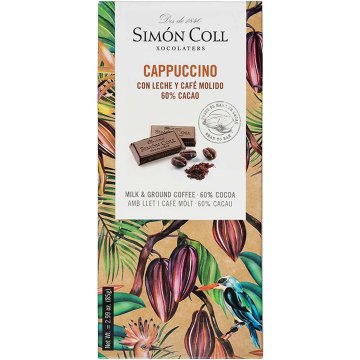Chocolate Simón Coll Sabores Capuccino 60% Cacao 85 Gr