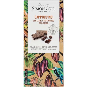 Xocolata Simón Coll Sabors Capuccino 60% Cacao 85 Gr