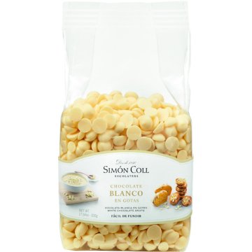 Chocolate Simón Coll Gotas Blanco 500 Gr