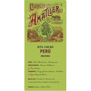 Chocolate Amatller Peru 85% Cacao 70 Gr