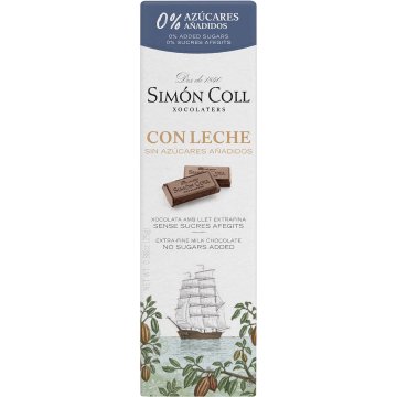 Xocolatina Simón Coll Sense Sucre Amb Llet 25 Gr