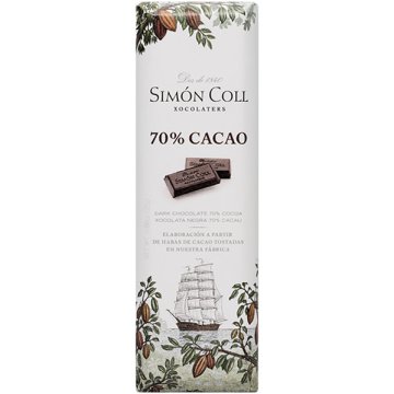 Chocolatinas Simón Coll Barco 70% Cacao 25 Gr