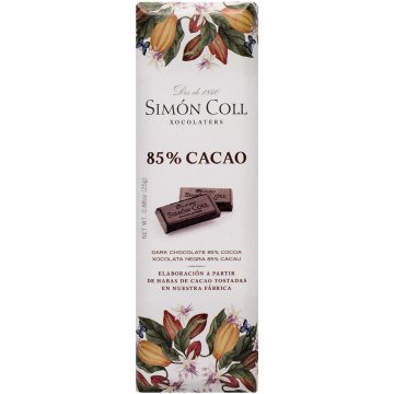 Chocolatina Simón Coll Barco 85% Cacao 25 Gr
