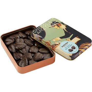 Hojas De Chocolate Amatller Sal De Mar 70% Cacao Lata 60 Gr Display 5 U