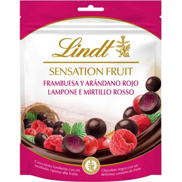 Bombones Lindt Sensation Fruit Frambuesa Y Arándano Rojo Bolsa 150 Gr