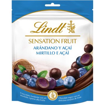 Bombones Lindt Sensation Fruit Arándano Y Açai Bolsa 150 Gr
