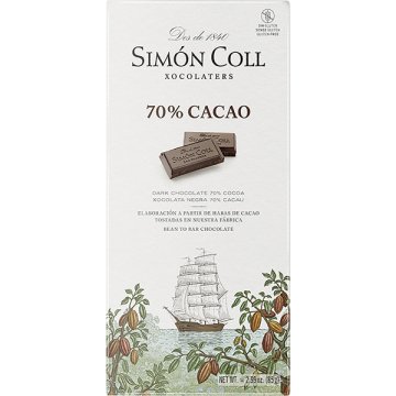 Xocolata Simón Coll 70% Cacau Rajola 85 Gr