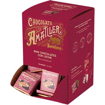 Chocolatinas Napolitanas Amatller Leche 32% Cacao Dispensador 5 Gr 100 U