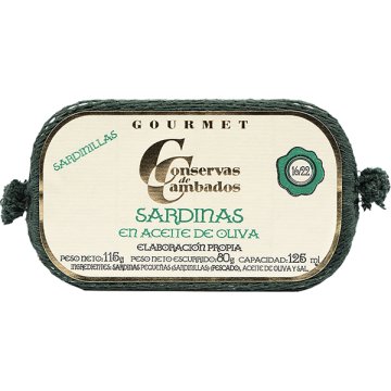 Sardinetes Cambados Gourmet En Oli D'oliva 16/22 Llauna Rr 125 Gr
