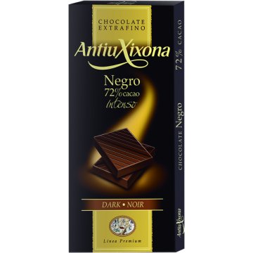 Chocolate Antiu Xixona Premium Negro 72% Cacao Tableta 100 Gr