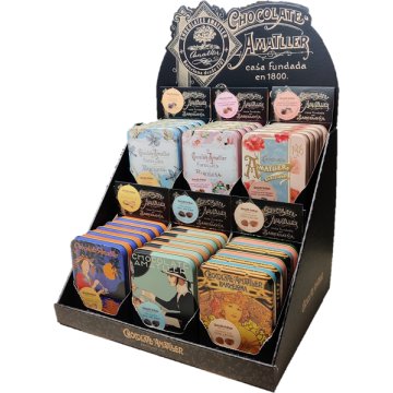 Expositor Chocolate Amatller Hojas Y Flores Lata 30 U