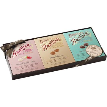 Hojas De Chocolate Amatller 3 únicos Estuche 180 Gr