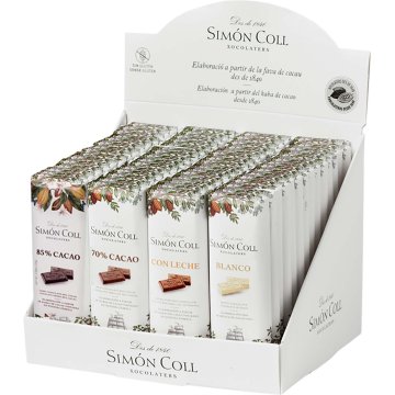 Expositor Simón Coll Chocolatinas Velero 4 Sabores 25 Gr 56 U