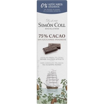Chocolatina Simón Coll Sin Azucar 75% Cacao 25 Gr
