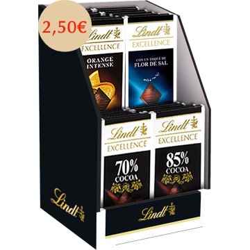 Expositor Chocolate Lindt Excellence 20 U Promo 2.5e