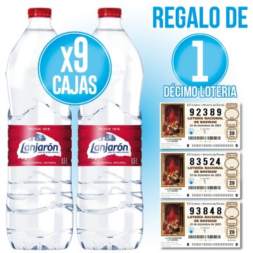9 LANJARON 1500 PACK-6 + REGALO 1 DECIMO LOTERIA NAVIDAD