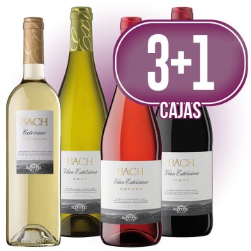 3 CAJAS VINOS BACH A ESCOGER + REGALO 1 CAJA VINOS BACH A ESCOGER