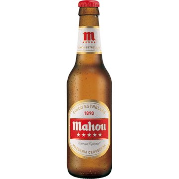 Cerveza Mahou Cinco Estrellas Vidrio 33 Cl