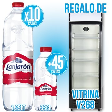 PER 45 LANJARÓN ALHAMBRA 33CL I 10 LANJARÓN 1250, REGAL 1 VITRINA V268.