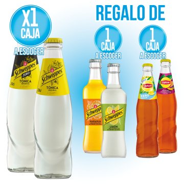 POR 1 CAJA DE TÓNICA, REGALO DE 1 CITRICO Y 1 LIPTON.