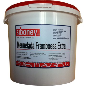 Mermelada Siboney Frambuesa Cubo 6.5 Kg
